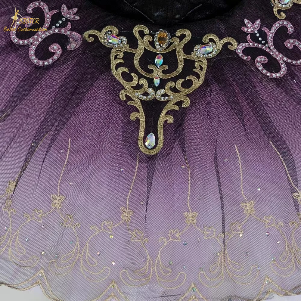 2023 New Customized high-end adult children professional purple ballet tutu dress Esmirada solo variation lilac