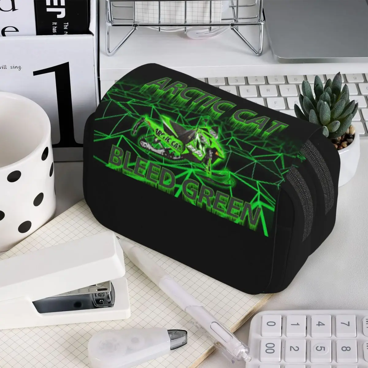

Пенал Arctic Cat для школьников, сумка для ручек, канцелярских принадлежностей, органайзер для ручек