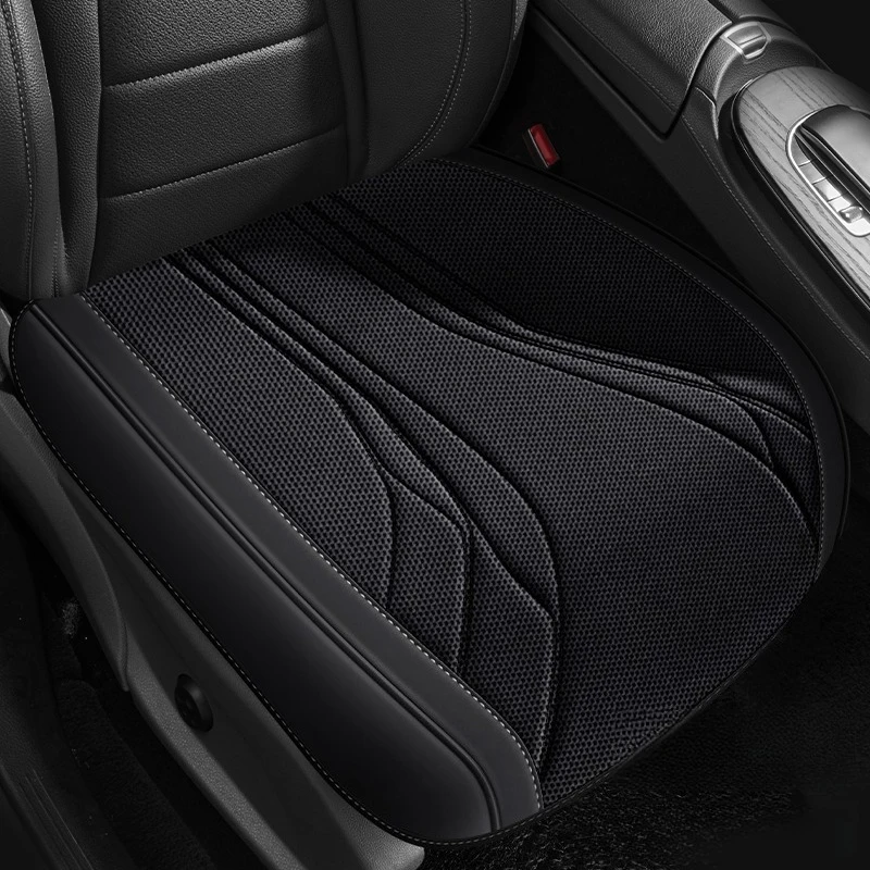 Universal Car Seat Cushion Cover, 3D Contoured Breathable Linen All-Season, Easy Install, Protects Wear Areas for Most Cars