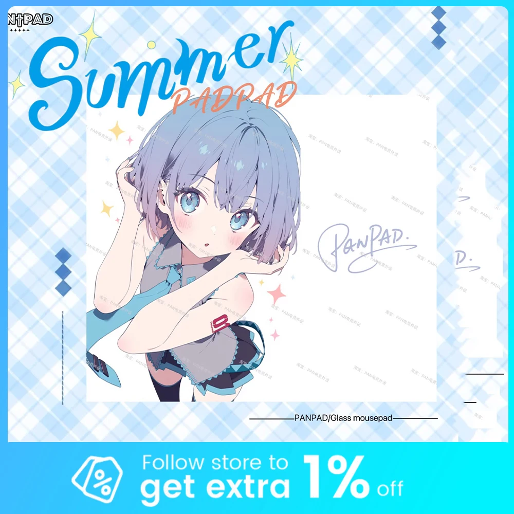 PAN Esports Summer Glass Mousepad Smooth and Speed Mouse Pad Coating Full Coverage Primer For TTK APEX CSGO PC Accessories Gifts
