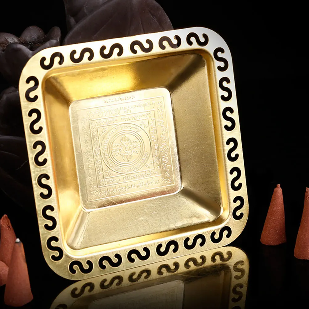 

Incense Burner Decorative Item Retro Style Smooth Surface For Temple Sacrifice Home Decoration Practical Tributes Dish