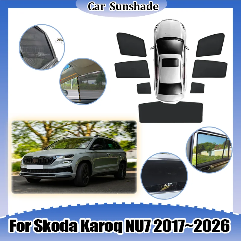 

Солнцезащитная сетка для автомобиля Skoda Karoq NU7 (2017-2026) – аксессуары, защита от УФ-излучения, солнцезащитный козырек, шторки для конфиденциальности, автоаксессуары
