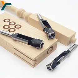 Plug Drill 8/10/12/14/15mm Tenon Dowel Drill Bit 13mm Shank Tenon Maker Tapered Woodworking Plug Cutter Round Bar Hole Drill 