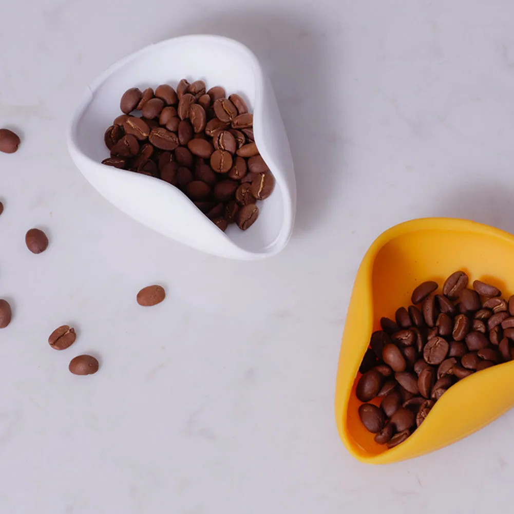Piatto con impugnatura ergonomica Piatto per pesare chicchi di caffè Preparazione del caffè Forma compatta Base piatta antiscivolo Materiale alimentare