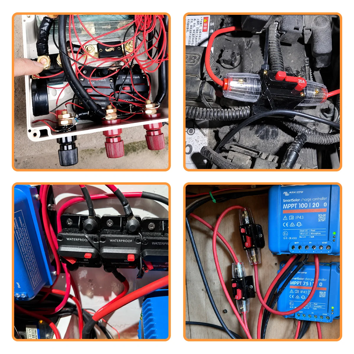 PINMOAP Manueller Reset-Schutzschalter 20-300A 12V-48V Geeignet für Automobil- und Boot-Leistungssysteme, Sicherungsschalter – Detail 6