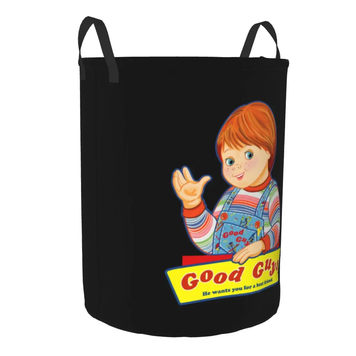 Good Guys Chucky Art Laundry Basket Collapsible Child's Play Doll Toy Clothes Hamper Storage Bin for Kids Nursery