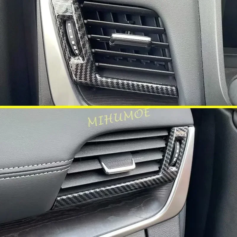 Carbon Fiber Center Console Dashboard Side Air Vent Cover For Nissan Rogue X-Trail T33 Qashqai J12 2021 2022 2023 2024