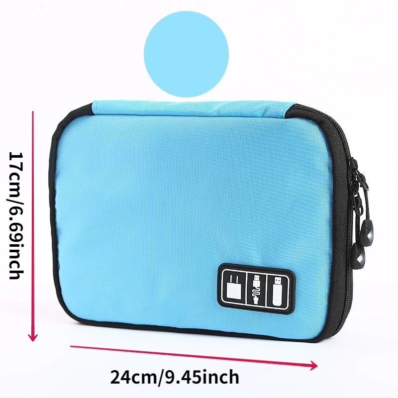 Large USB Cable Earphone Storage Bag Shockproof Flash Drive Organizer Digital Gadget Holder Travel Cellphone Mobile Charger Case