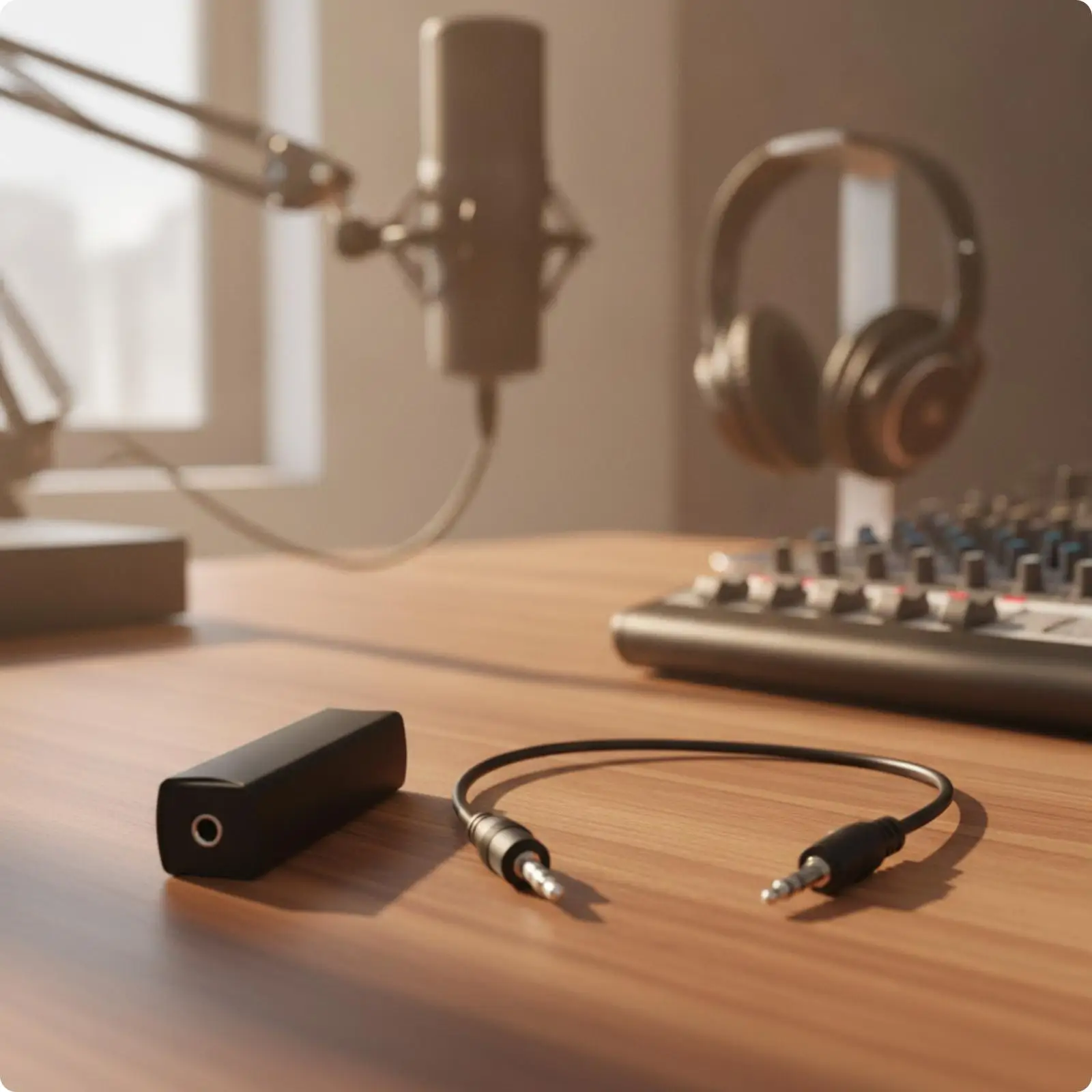 Ground Loop Noise Isolator with 3.5mm Audio Cord Compact Audio Noise-Separation Audio Cleaner Easy to Use for Desktop Listening