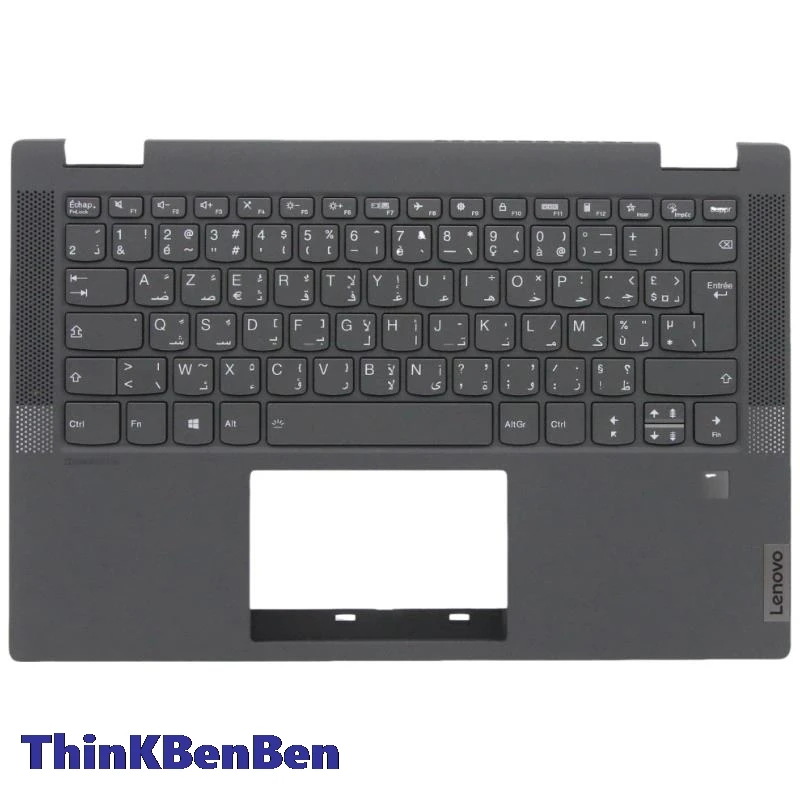 

French Arabic Keyboard Gray Upper Case Palmrest Shell Cover For Lenovo Ideapad Flex 5 14ALC05 14ITL05 14ARE05 14IIL05 5CB0Y85519