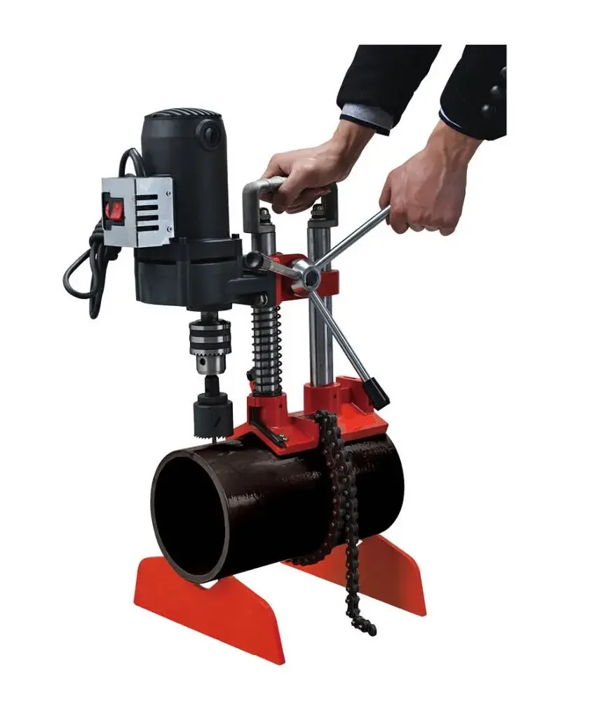 

Plastic Pipe Hole Cutting Machine 1"-4" Plastic Lining Pipe Hole Drilling Machine