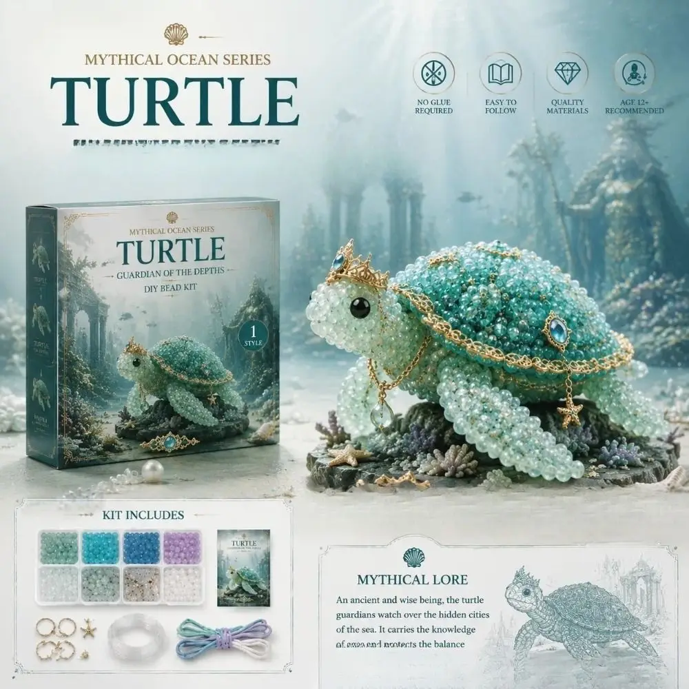3D Design Ocean Animals Beaded Kits Handmade Beginner Friendly DIY Beadwork Craft Kit Material Package Bead Craftsmanship