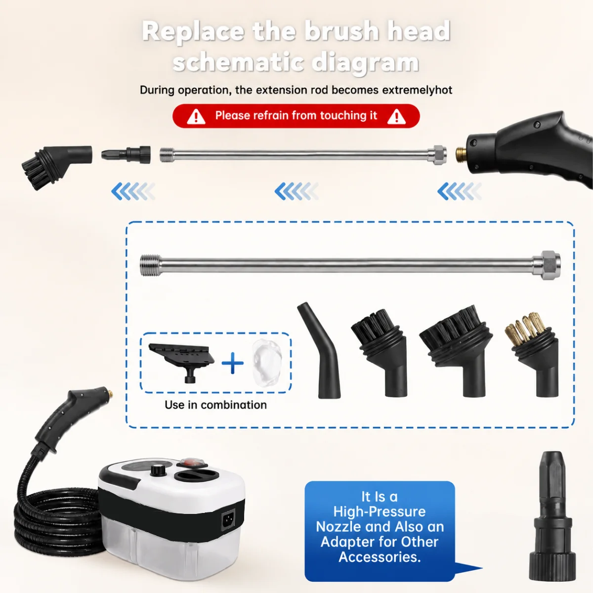 2500W High-Temperature Steam Cleaner 6