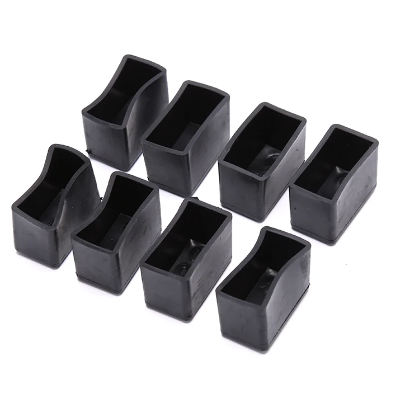 (.) 8pcs Rectangle Silicone Chair Leg Caps Non-slip Table Foot Cover Socks Protector