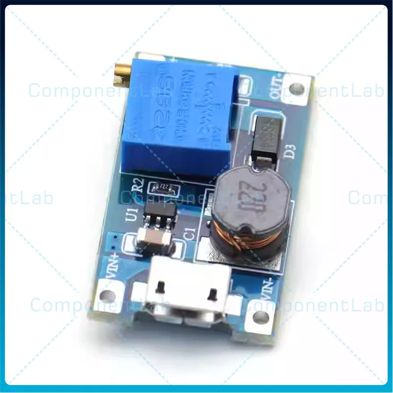 10-50pcs DC-DC boost voltage stabilizing module with 2A capacity, featuring Type-C port input ranging from 2V to 15V