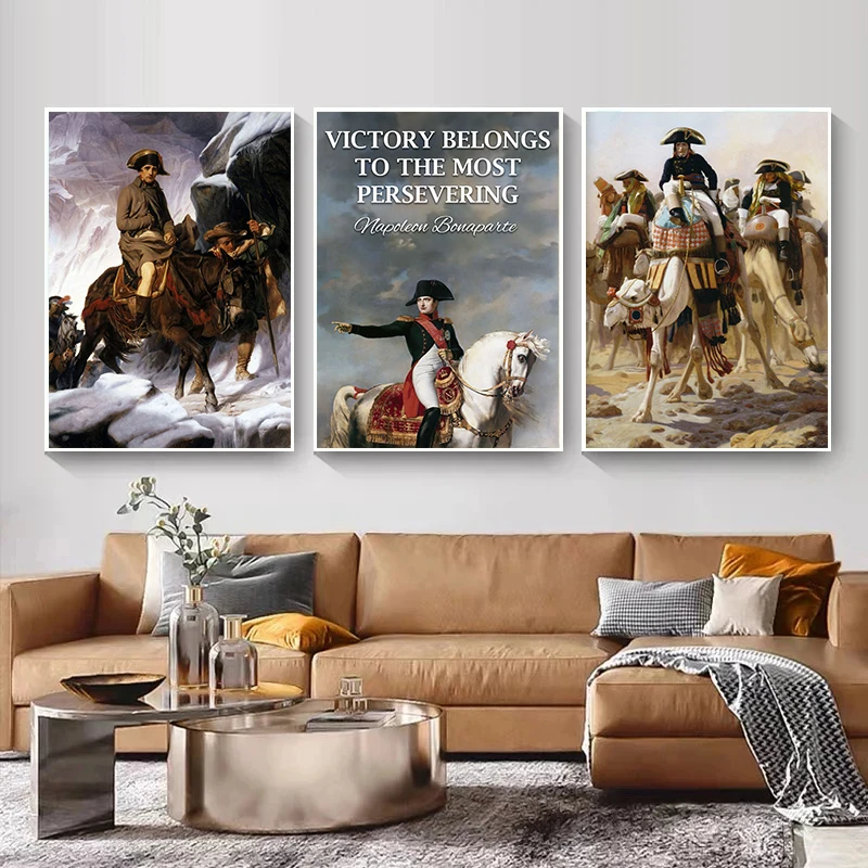 Classical French Emperor Napoleon King Portrait Posters and Prints Canvas Printing Wall Art Picture for Living Room Study Decor