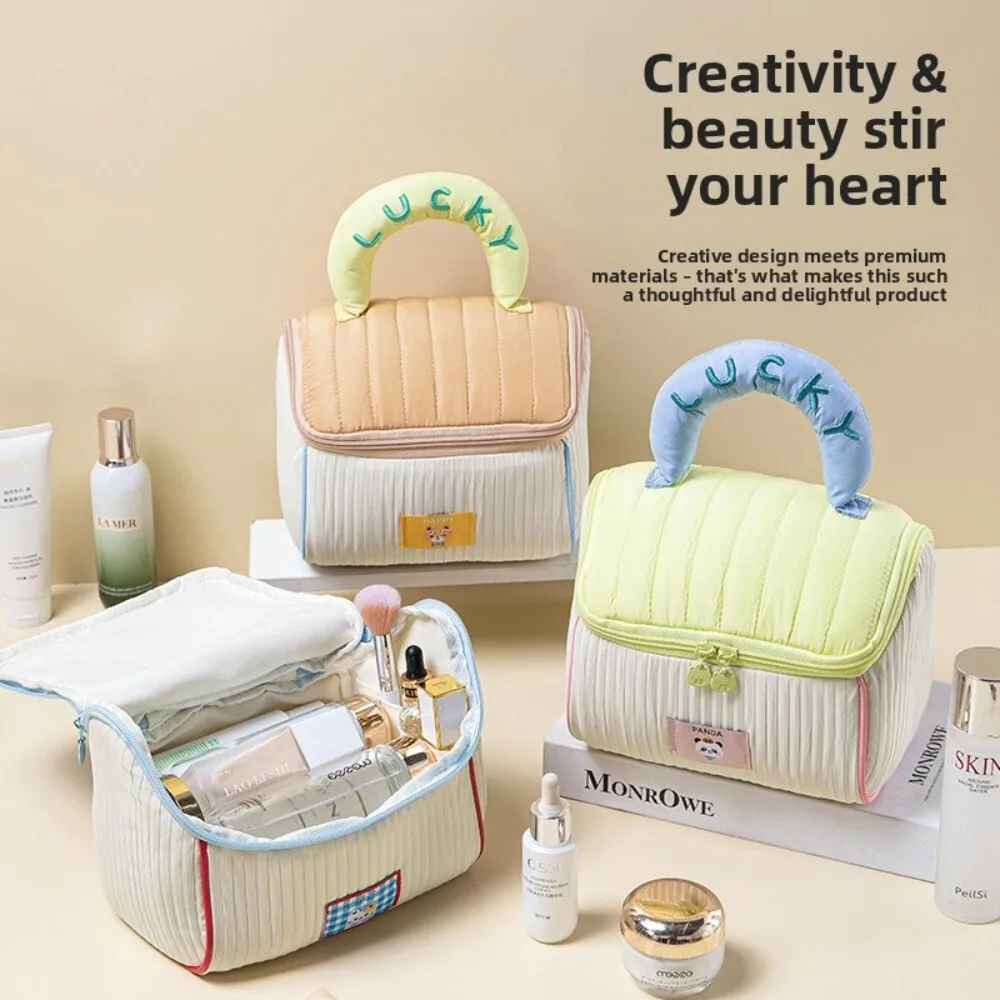 

Cute Large Capacity Small House Shaped Toiletry Bag Soft Portable Handheld Makeup Organizer Pouch for Girls Travel Essentials