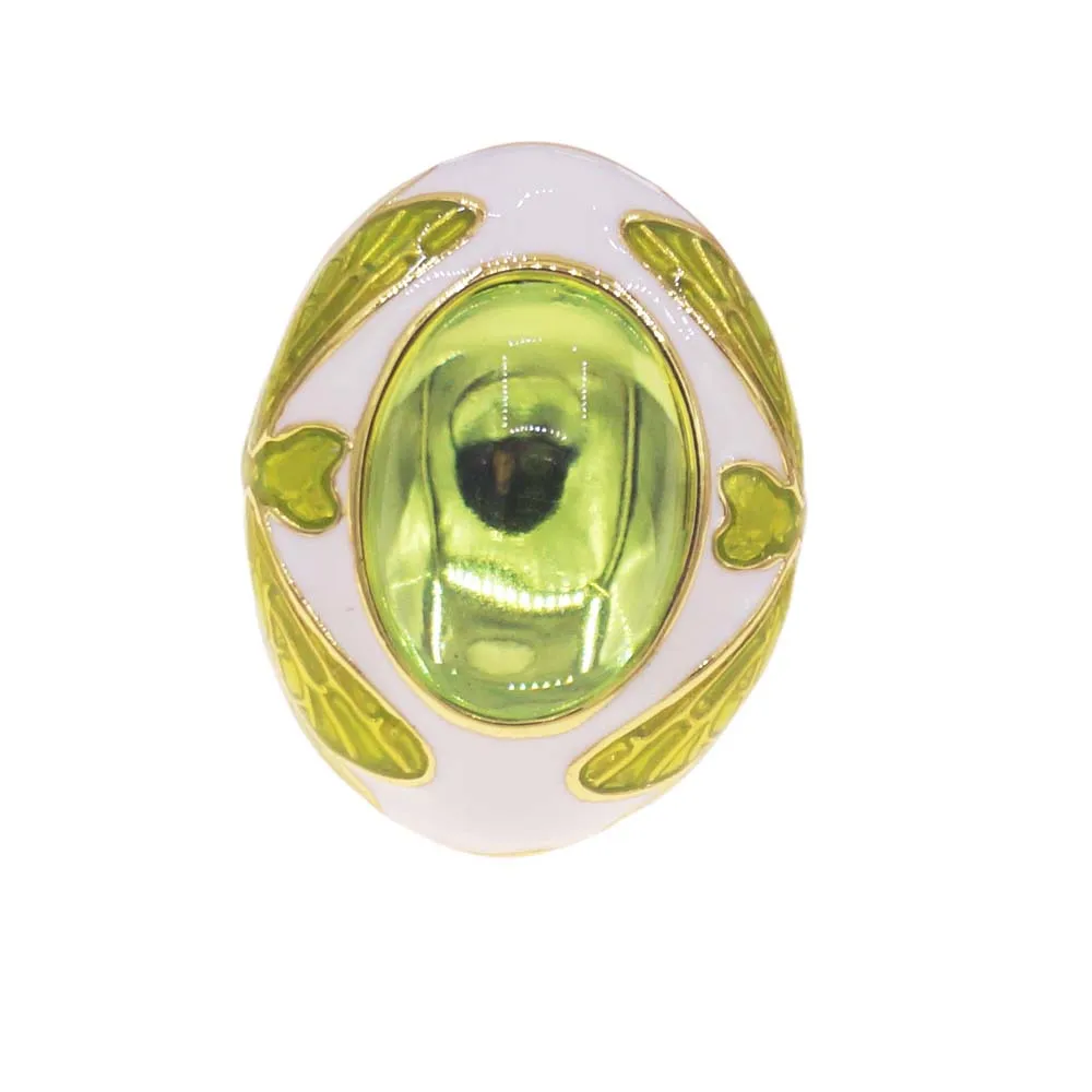 Newest Fashion Women Big Ring For Women Luxury Vintage Green Gem Fine Jewelry Party Anniversary Gifts Wholesale Ladies Anillos