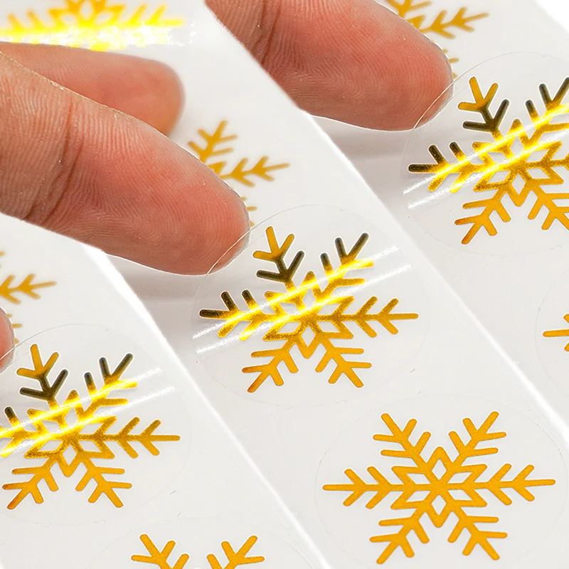 

5000/500x наклейки с Рождеством, блестящие золотые штамповки, прозрачные этикетки, конверты, карты, уплотнительные клейкие наклейки для скрапбукинга