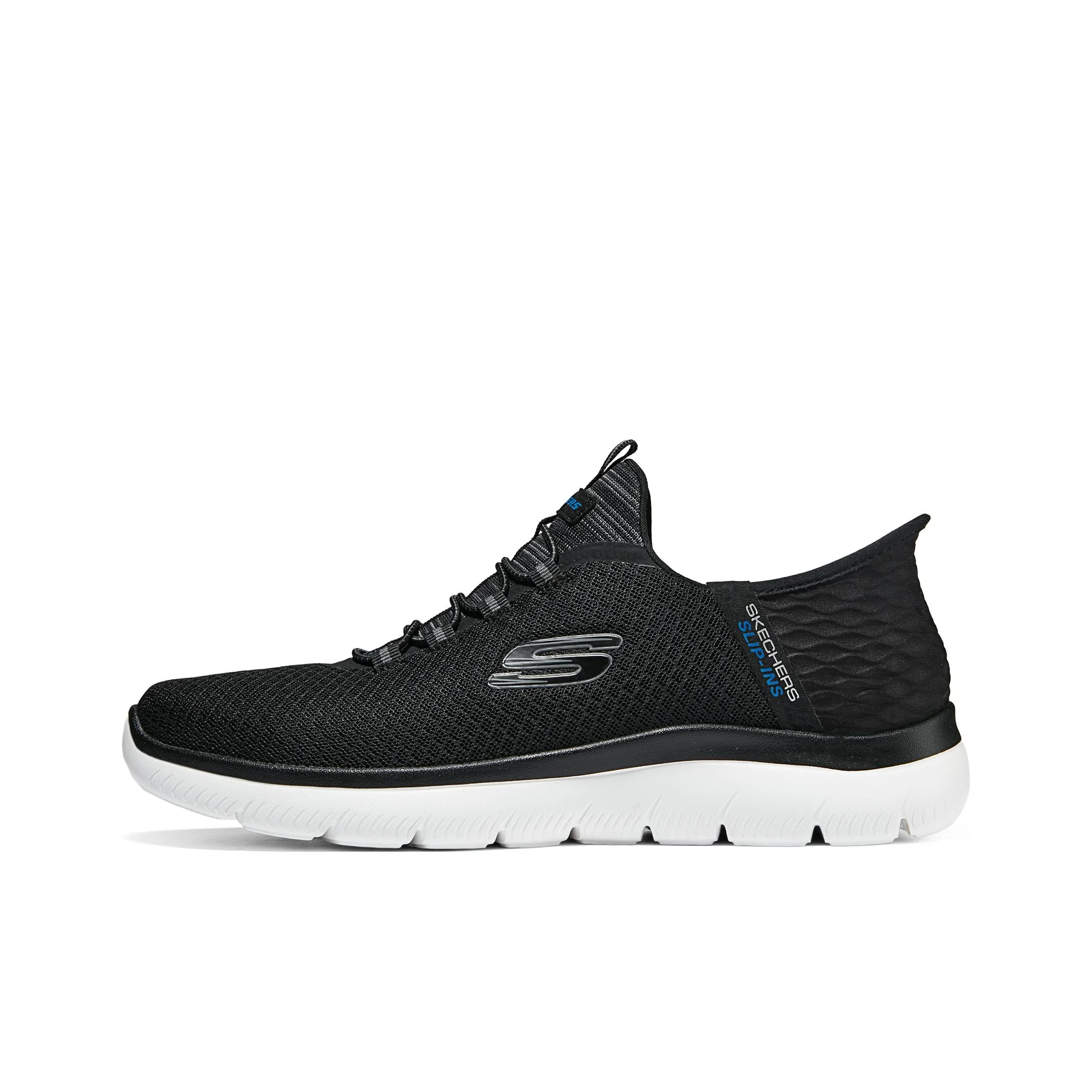 skechers-summits-mesh-textile-cushioning-abrasion-resistant-breathable-low-top-casual-shoes-men's-black-white-232457-blk