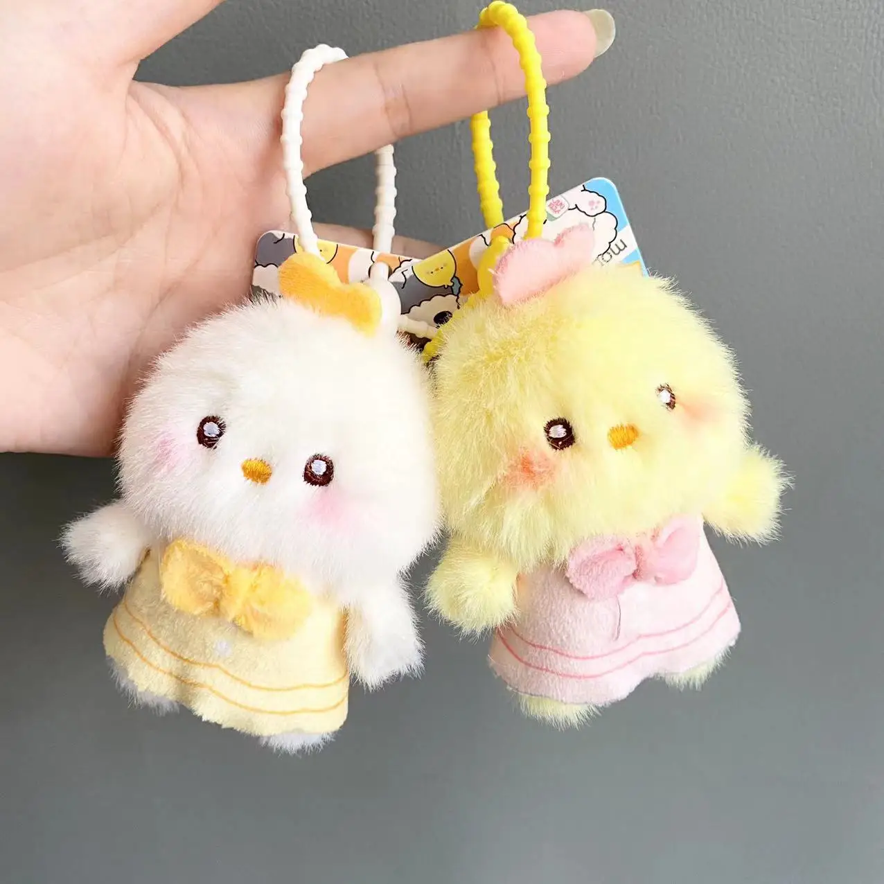 【Soft Adorable】Crossbody Bag, Pear Doll, Keychain, Chicken, Puppy, Rabbit Plush Figures, Backpack Cartoon Hanging Accessories