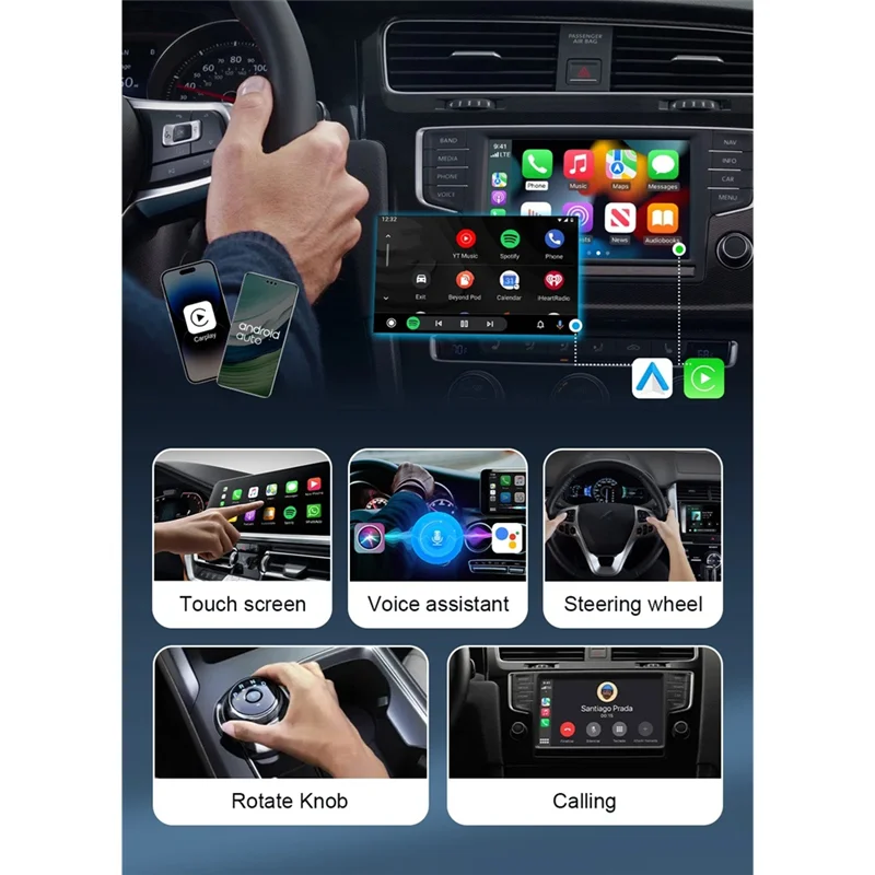 FFYY-Carplay Mini Box 2-in-1 Wireless Carplay Box für,, Mazda, Kia, Toyota und Android Auto