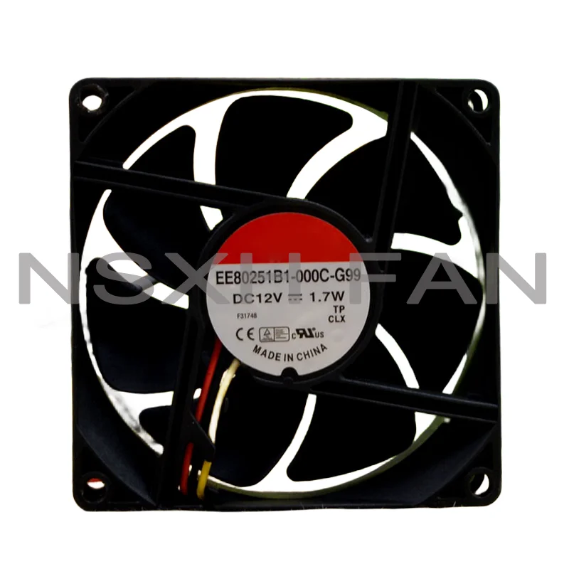 New EE80251B1-000C-G99 8025 12V 1.7w 8cm Silent Cooling Fan