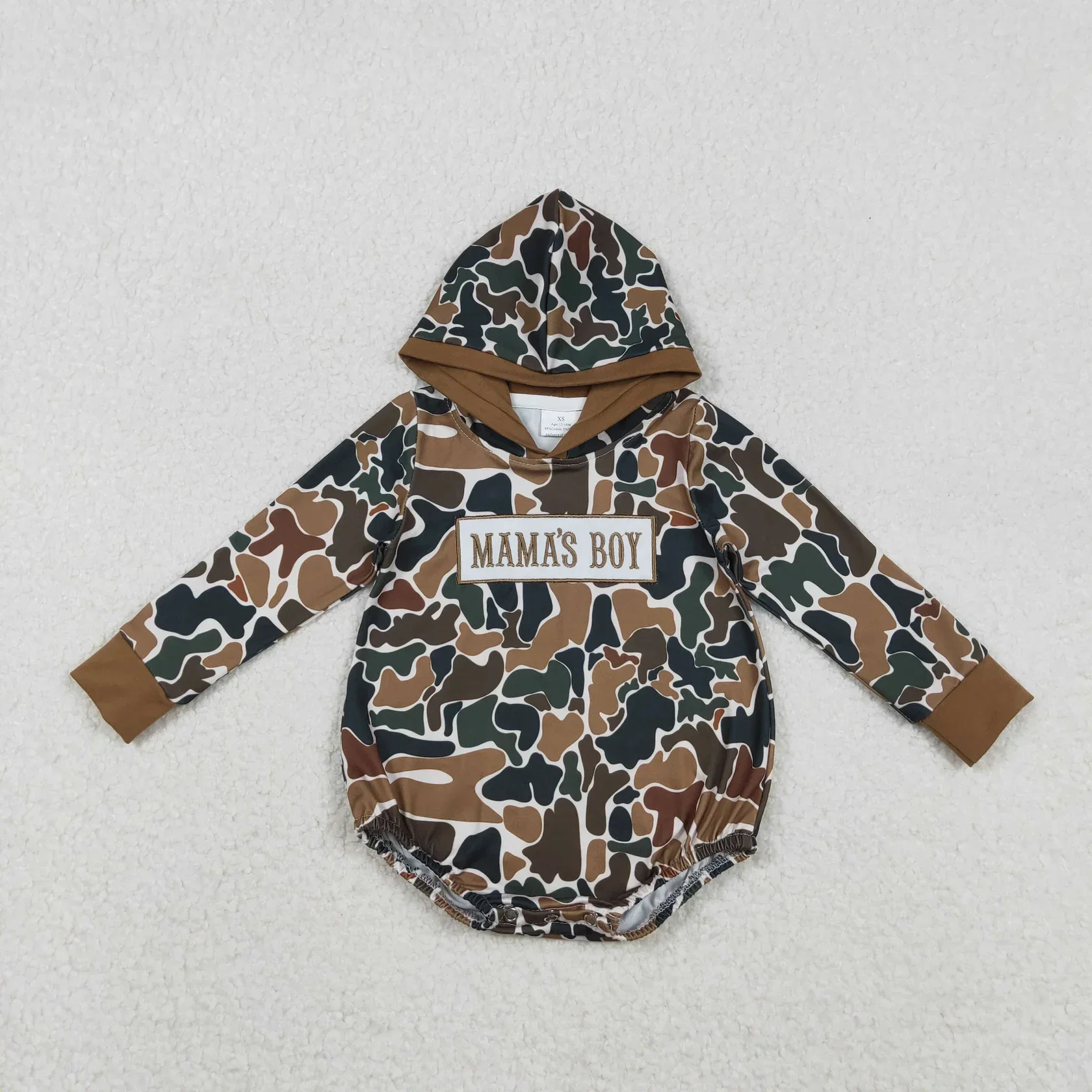 

Wholesale Children Baby Boy Long Sleeves Infant Camo Romper Kids Embroidery Clothes Toddler Newborn Coverall Mama's Bodysuit