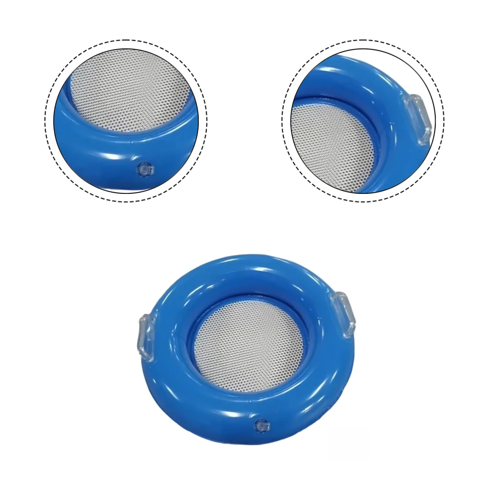 PVC Inflatable Sand Sieve Disc With Double Handles And Filter Screen Sand Sieve Tray Blue PVC Inflatable Sand Sieve