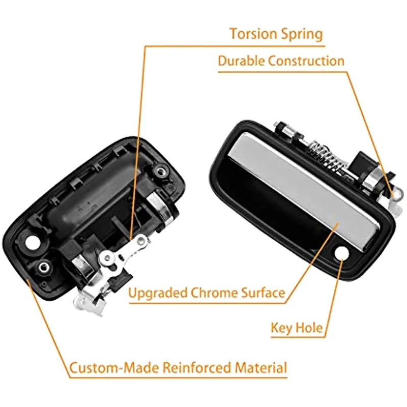 2 шт. передняя левая и правая внешняя дверная ручка с отверстием для ключа для Toyota Tacoma Toyota Hilux 6922035030 6921035030