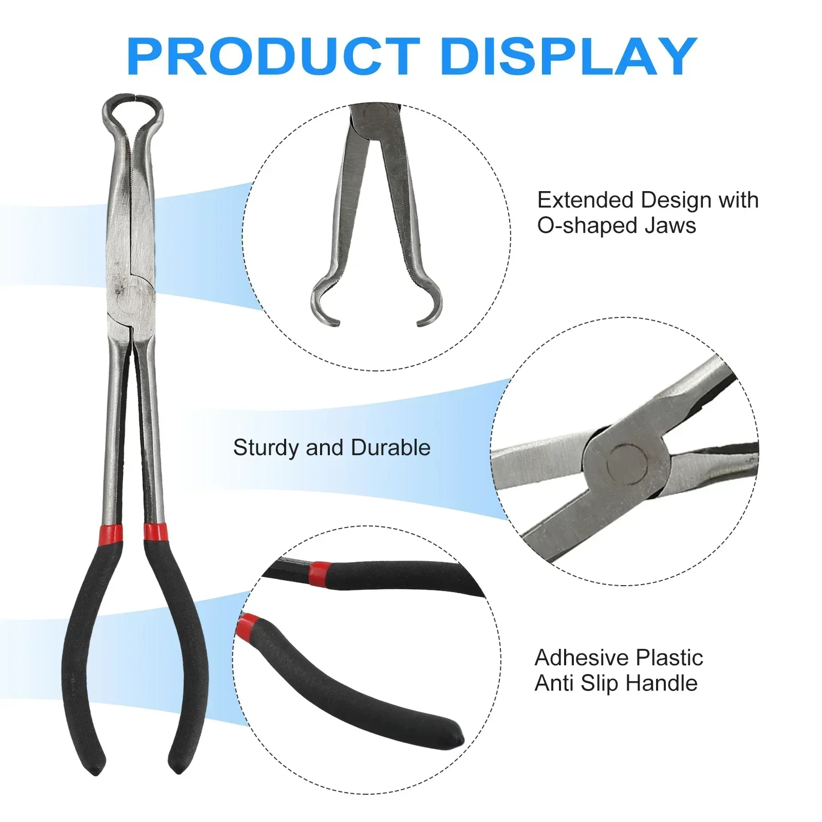 11inch Electrical Disconnect Long Plug Removal Pliers For Car Connectors Round-nosed Pliers Cut-off Pliers Auto Repair Pliers