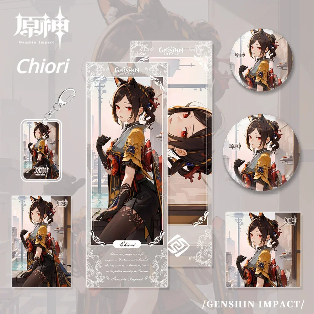 Chiori 60mm Acrylic Key chains Genshin Impact Keychain Animation Peripheral Cosplay Props Fan Fiction Jewelry Gift