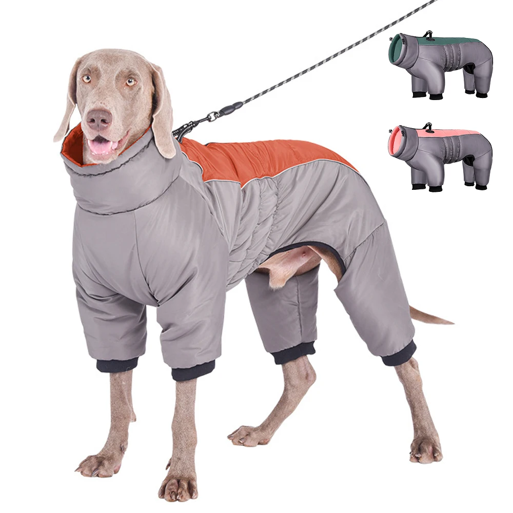 

Reflective Big Dog Jacket Winter Warm Dog Clothes for Medium Large Dogs Waterproof Pet Coat Labrador Greyhound Vest Overalls