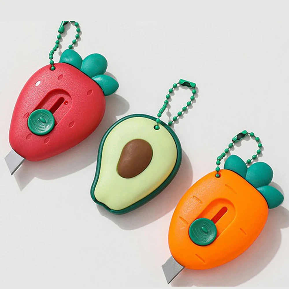 3 Pieces Mini Art Knife, Fruit Shaped Cutting Paper, Unpacking Express, Creative Cartoon, Convenient Unboxing Stationery