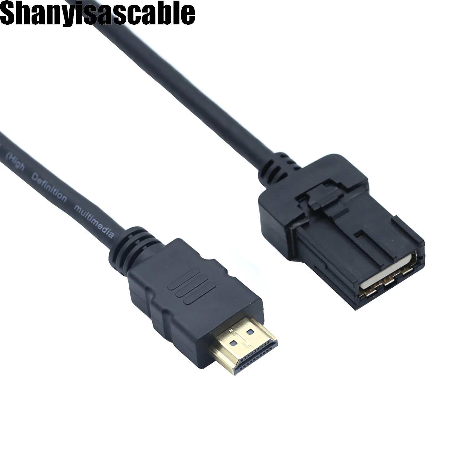 2.0M High Speed HDMI 1.4 Type E Male to Type A male Video Audio Cable Automotive Connection System Grade Connector