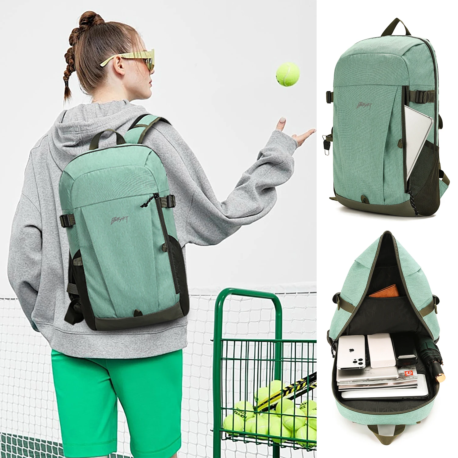 BE SMART Waterproof School Bags Casual Daypack Women Men, Fashion Sport Gym Backpacks,College Bookbag, Business Travel Backpack