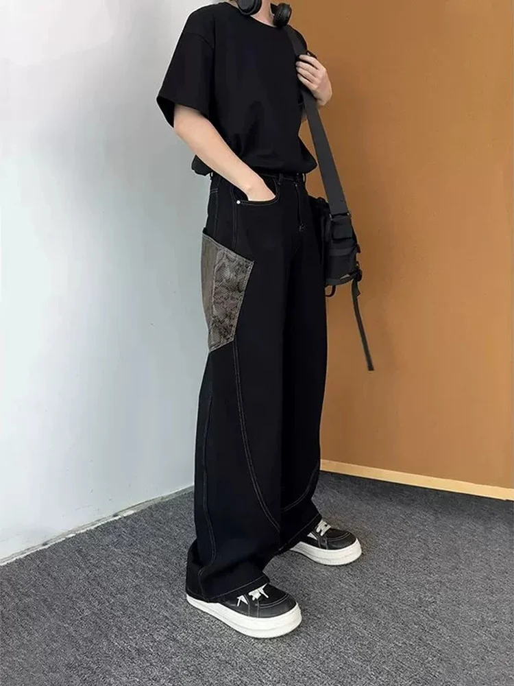 Men's A-Line Original Jeans Spring Autumn American Workwear Knife Shape Loose Straight Leg Wide Leg Pants Snake Year Limited