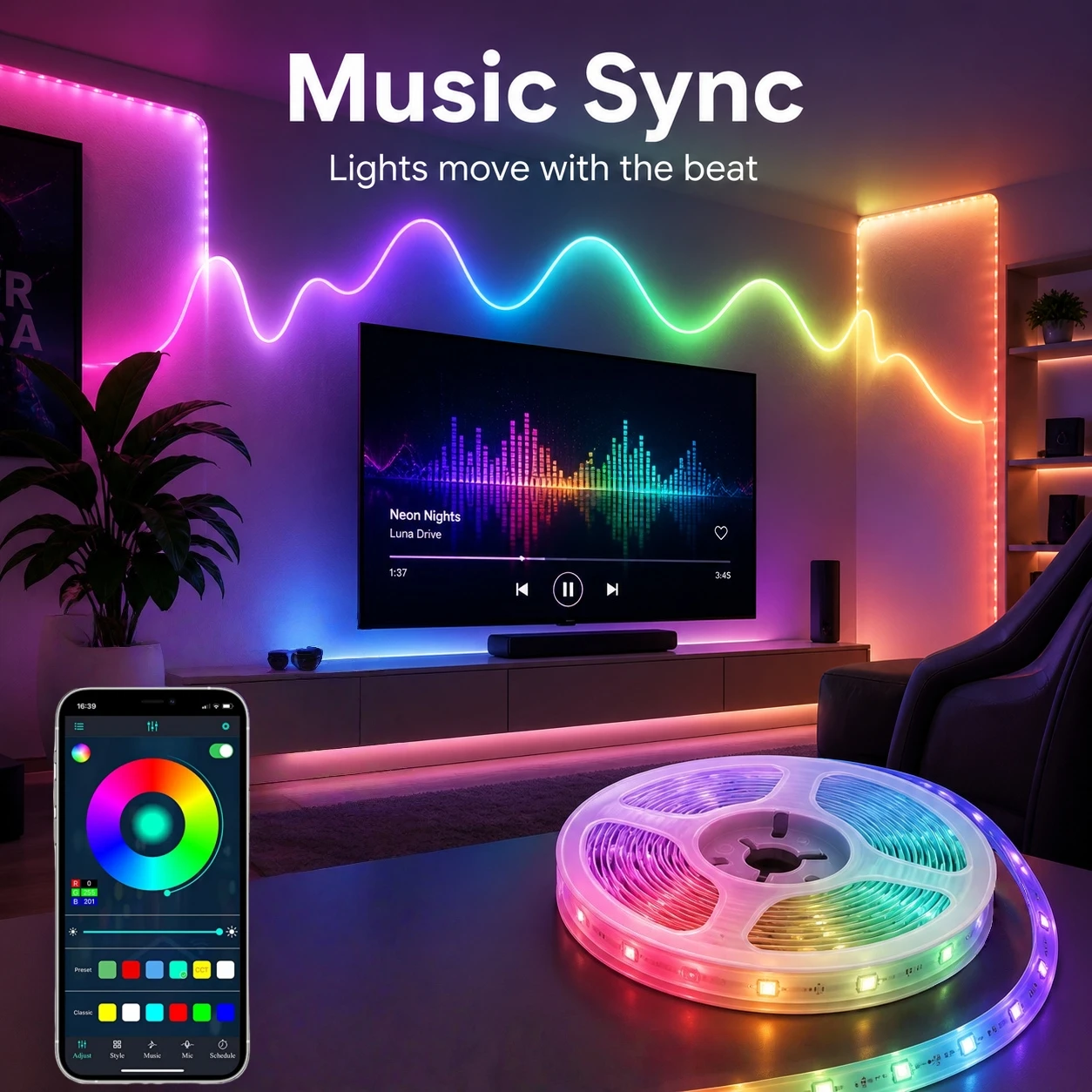 Bluetooth Smart RGB LED Strip - đánh giá và giá Smart Home Llm