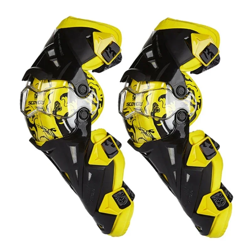 SCOYCO Motorcycle Knee Pads Road Racing Black Knee Pads High Quality Off-Road Anti-Fall Slider Knee Pads Motorcycle Protection P