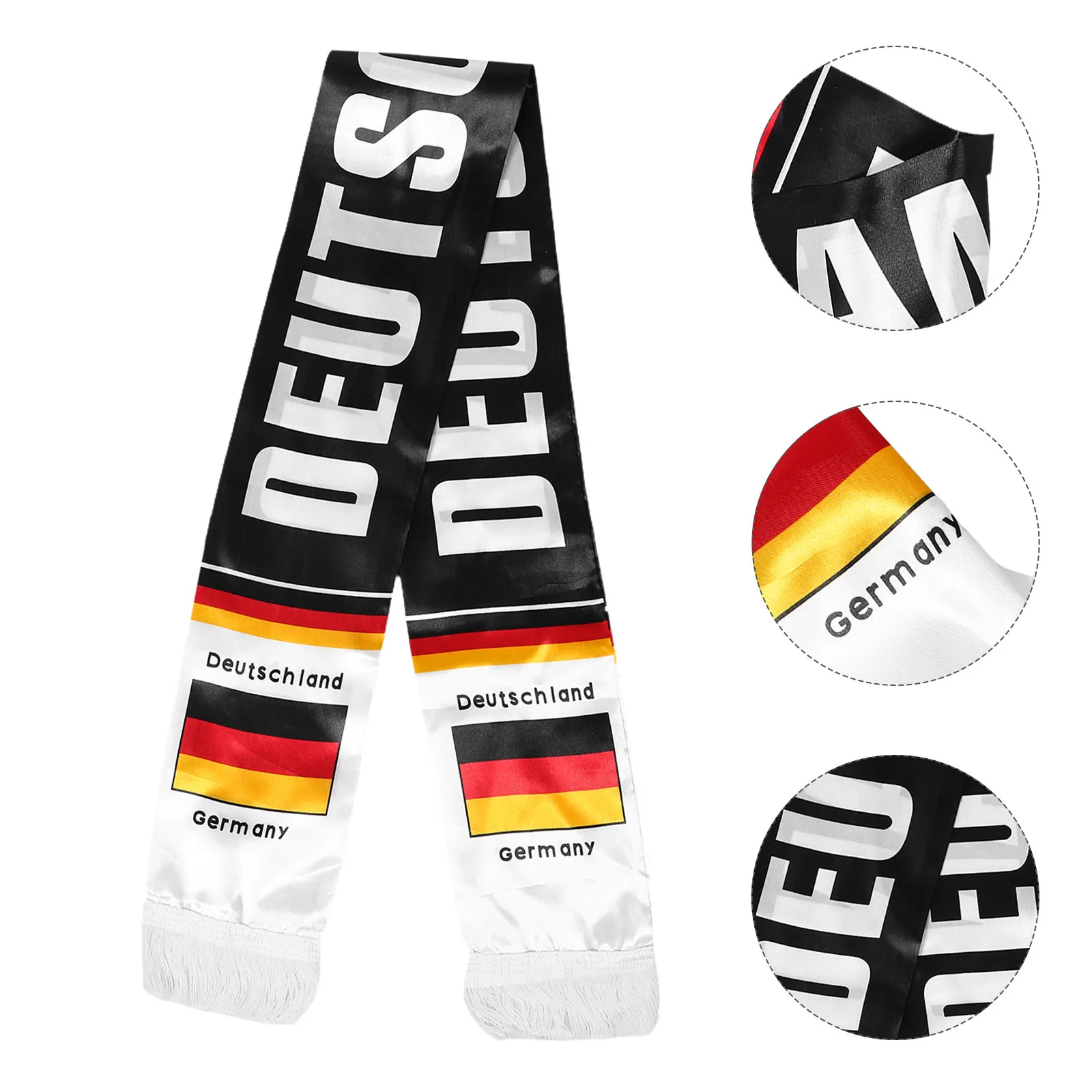 

Deutschland National Team Soccer Scarf 53x5 Inch Vibrant Color Event Support Scarf for Games Gatherings Home