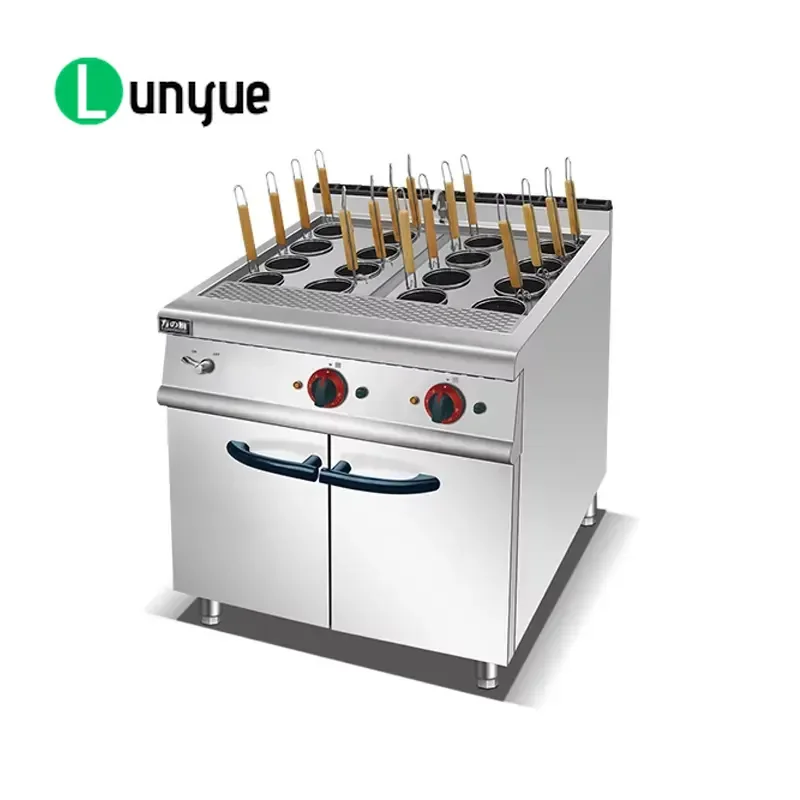 Commercial 16 Hole Stainless Steel Noodle Cooking Cabinet Gas Electric Kitchen Equipment for Hotel Restaurant High Efficiency
