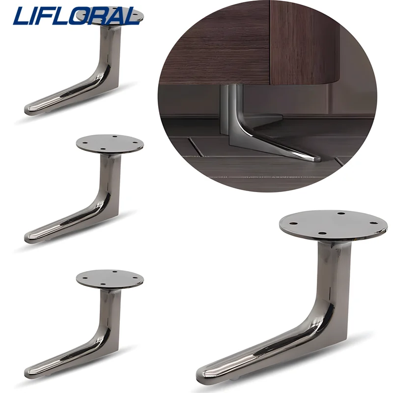 4pcs Hardware Accessories Aluminum Alloy Furniture Legs Metal Coffee Table Feet Home TV Stand Dresser Bathroom Cabinet Sofa Feet