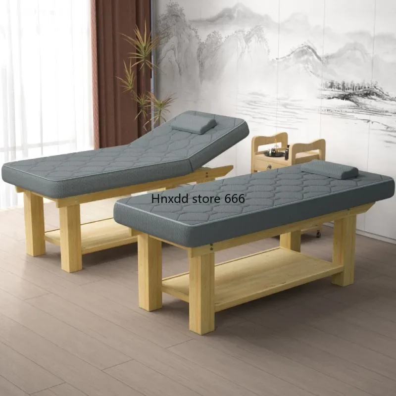 Solid wood beauty salon special spa massage traditional Chinese medicine physiotherapy massage moxibustion bed