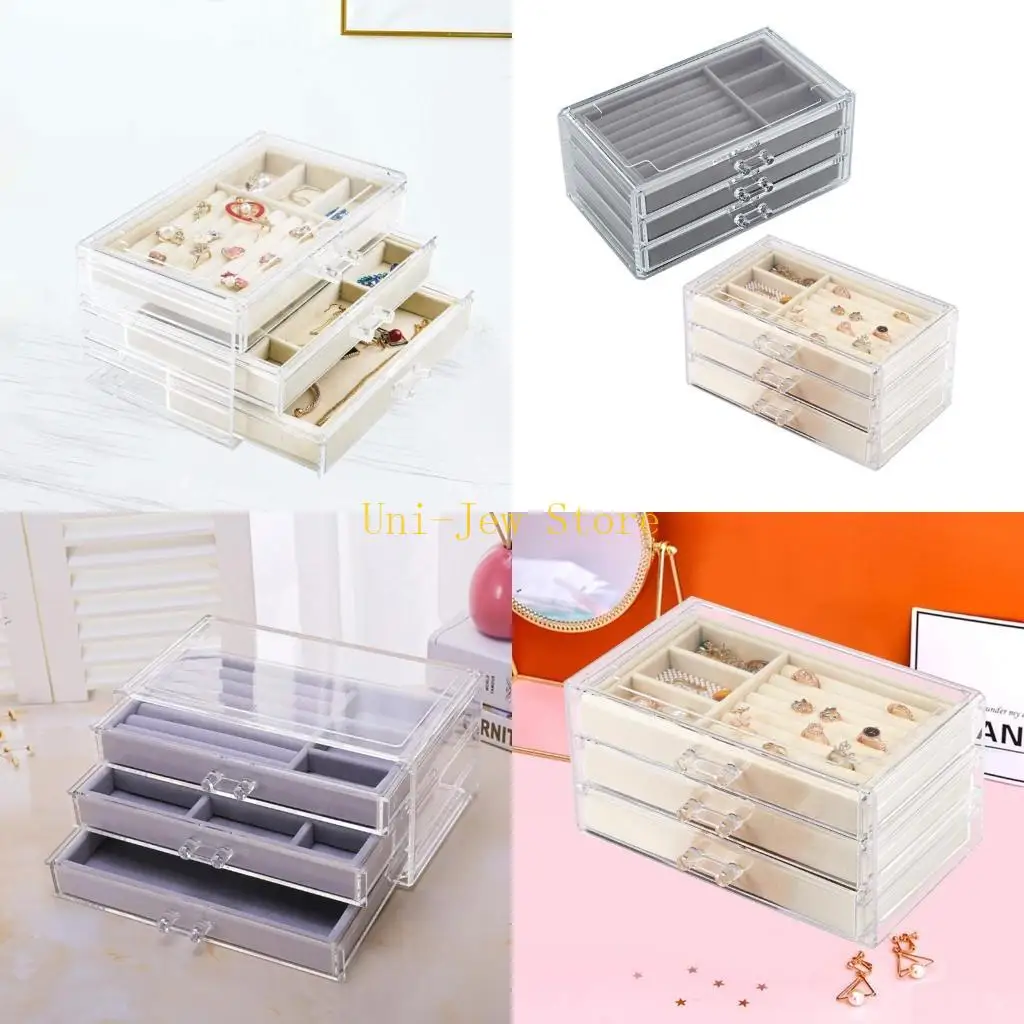 

40GB Ladies Jewelry Box with 3 Drawers Jewelry Storage Box for Earrings