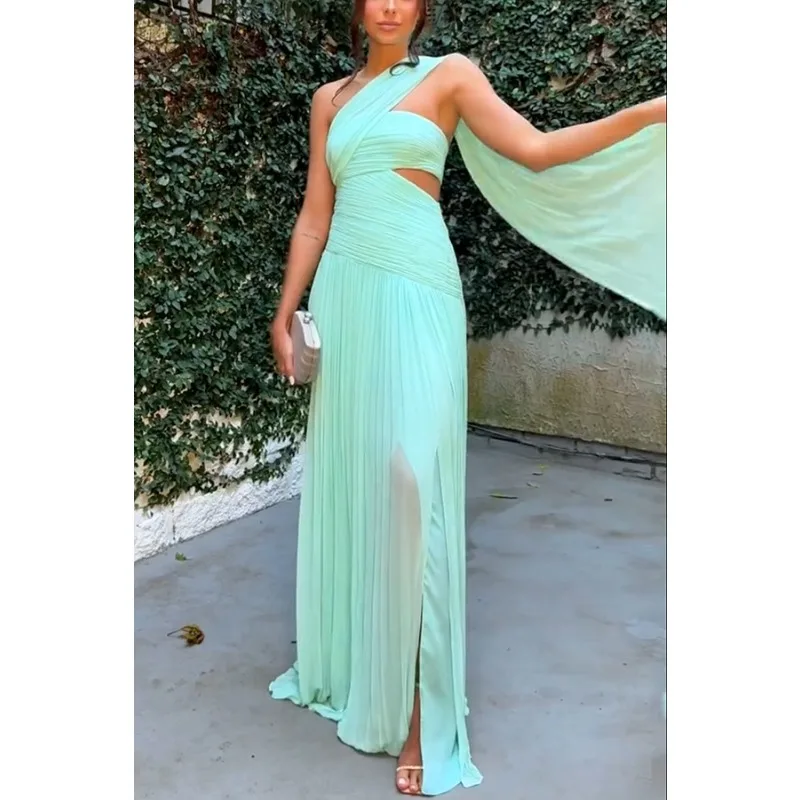 أنيقة المرأة طيات مشد عطلة حفلة فستان ماكسي مثير قبالة الكتف الجوف خارج الشق ضيف مساء كوكتيل حورية البحر فستان طويل