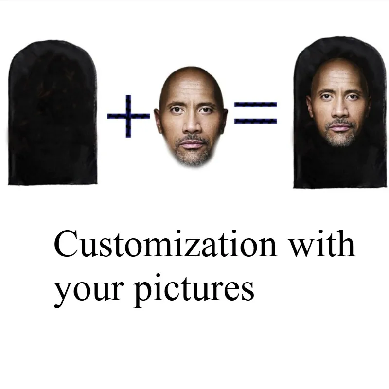 2Pcs Custom  Photo Balaclava, Full Prank Headgear, DIY Roleplay Mask, Halloween Bachelor Party Props, Photo Upload Customization