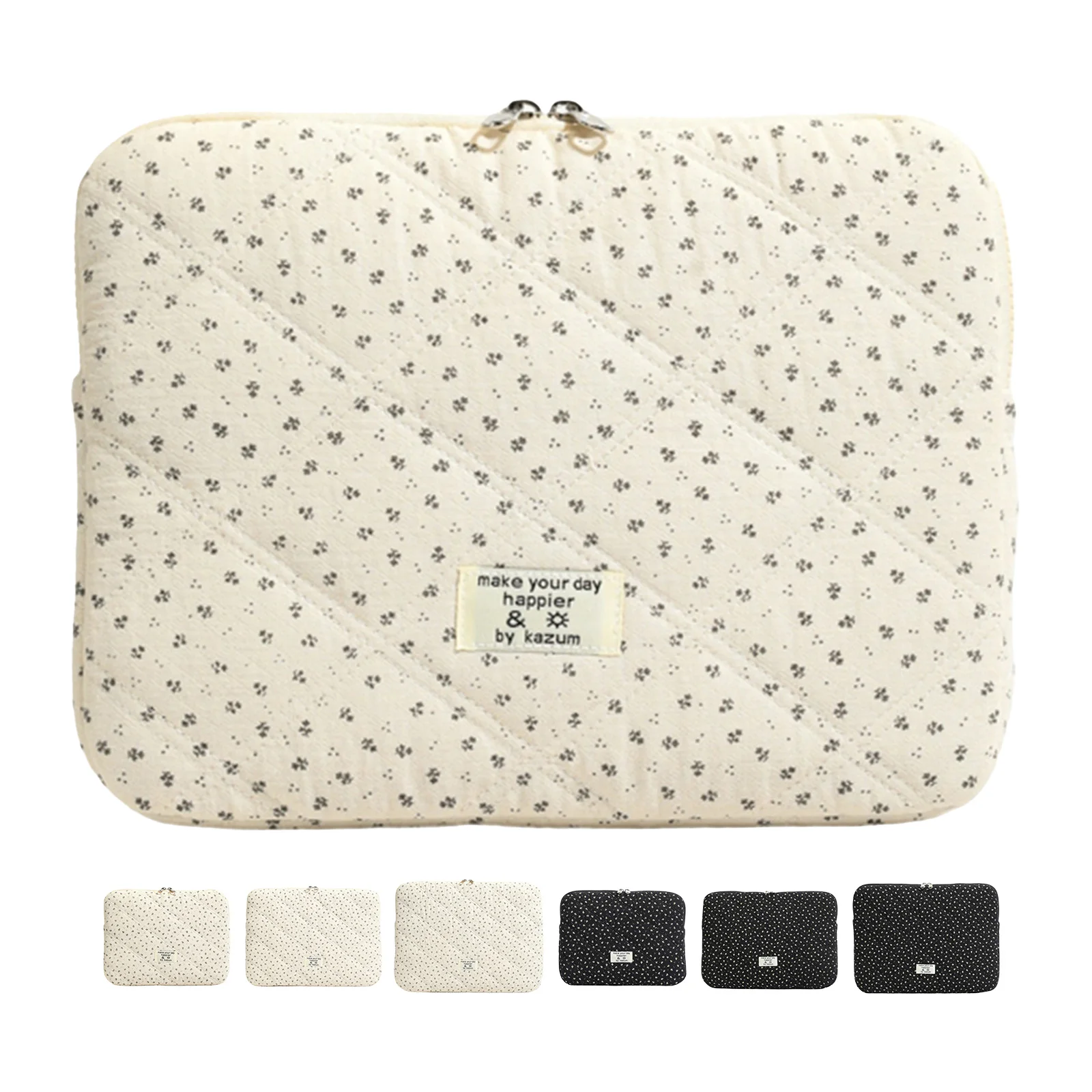 Puffy Cute Quilted Laptop Protective Case 11-15 Inch Quilted Pillow Laptop Carrying Case for Travel Work College Shop