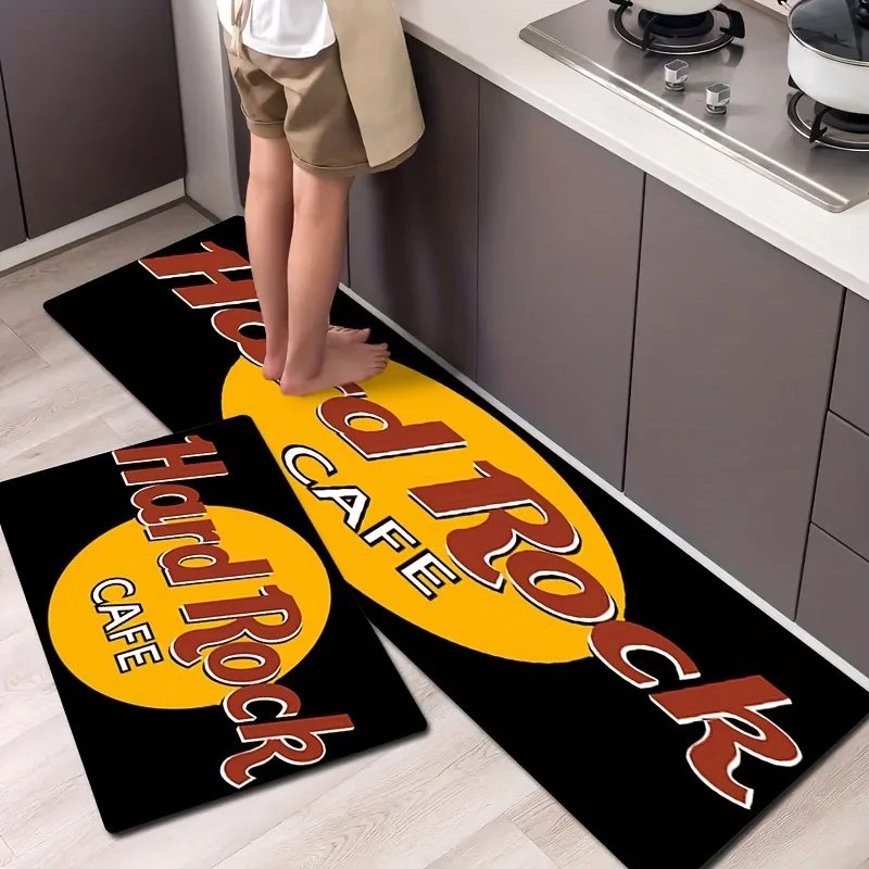 Hard Rock Element Kitchen Floor Mat Music Element Carpets Living Room Balcony Hallway Entryway Non-slip Rugs Bedroom Home Decor