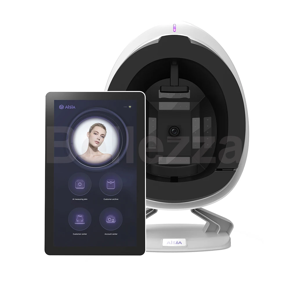 Newest 3D Smart Magic Mirror Skin Analyzer Machine AISIA Acne Pigmentation Analysis Mouisture Test Facial Scanner Beauty Machine