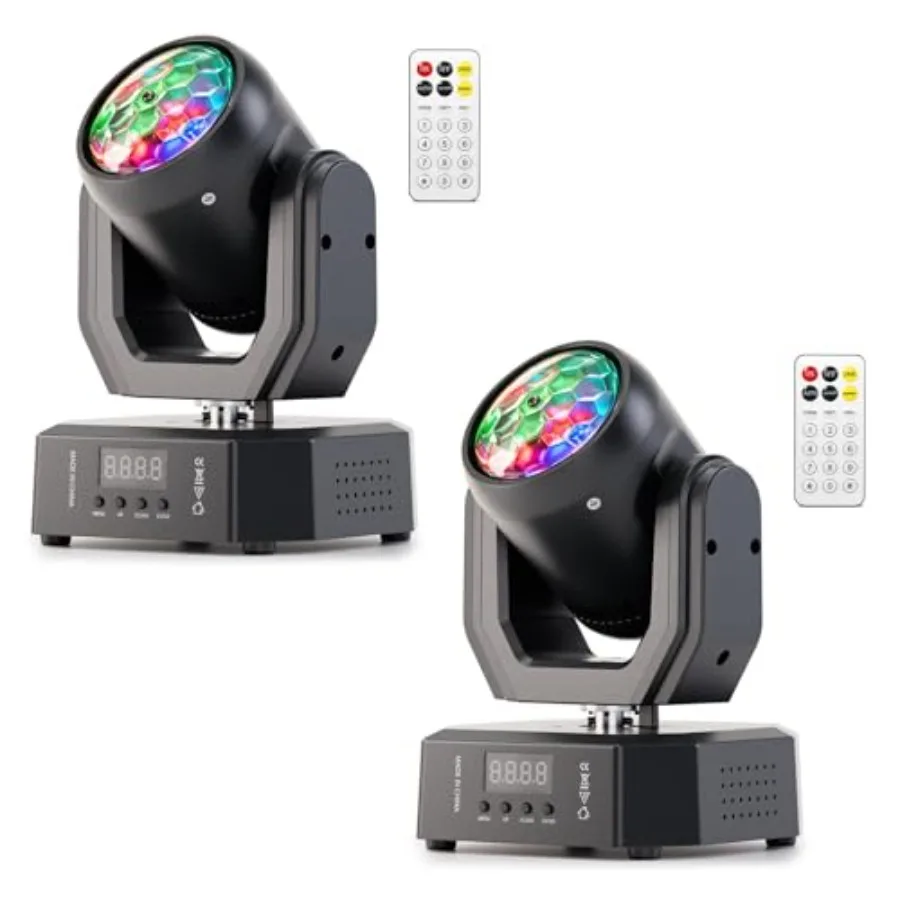 

Mini Moving Head Light, 30W LED Beam Light with Magic Ball Beam and Pattern Effect, DMX512/Remote/Sound-Activated Stage Lights